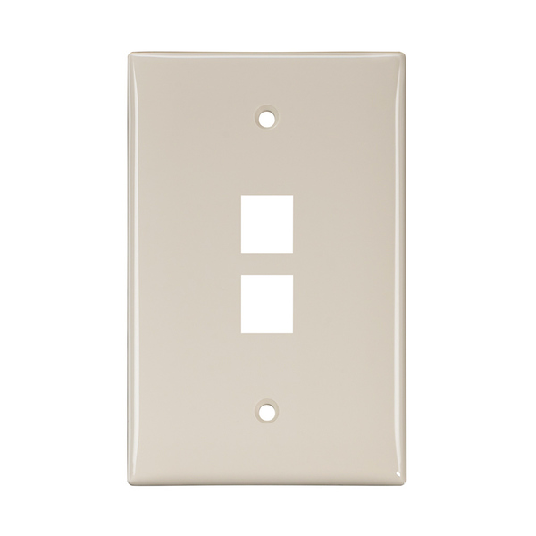 Leviton Number of Gangs: 1 High-Impact Nylon, Smooth Finish, Light Almond 41091-2TN